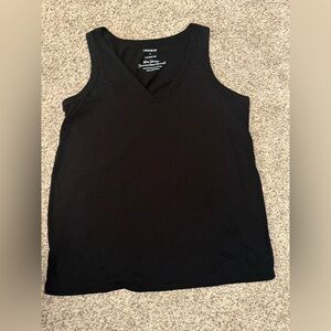 Torrid Black V-Neck Ribbed Tank
